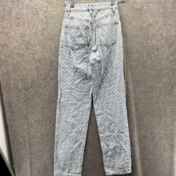 Playboy PacSun Jeans Womens 22 Light Wash All Over Logo High Rise Denim - Picture 2 of 10